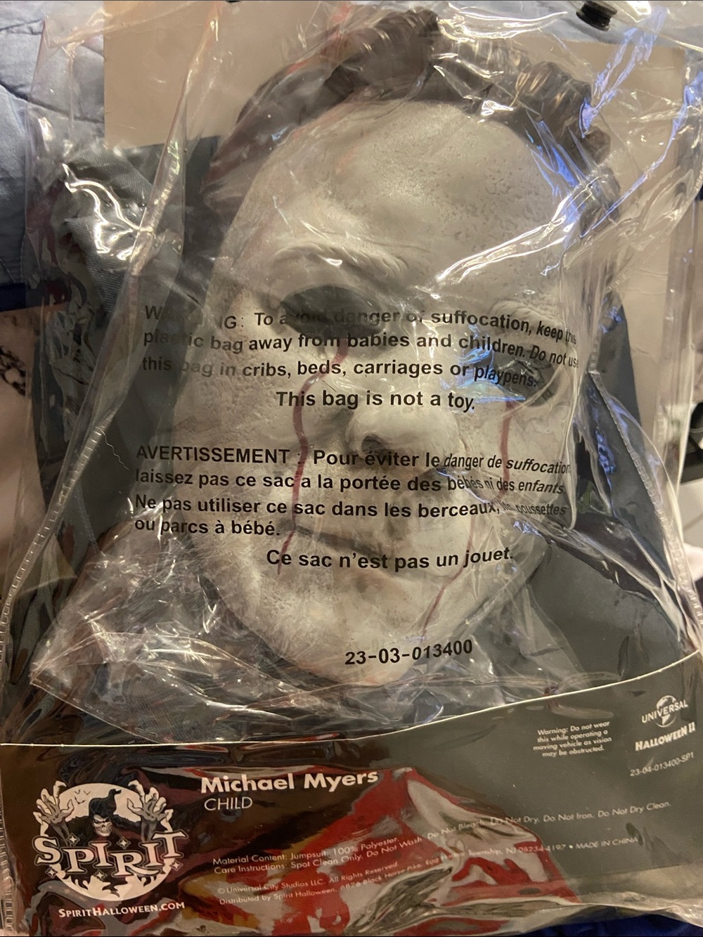 SPIRIT HALLOWEEN Grey MICHAEL MYERS Halloween II Costume - Picture 4 of 4